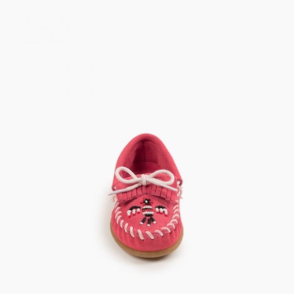 MINNETONKA Moccasins in Hot Pink Suede - Picture 6 of 8